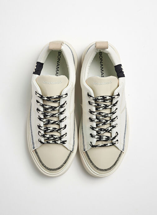Bonamaso Ekru Doğal Kauçuk + Vegan Deri Erkek Sneaker Antonio - Gardenia - Görsel 4