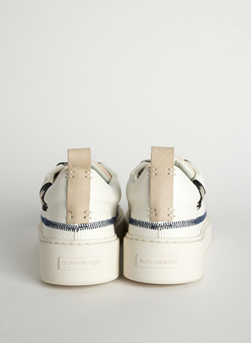 Bonamaso Ekru Doğal Kauçuk + Vegan Deri Erkek Sneaker Antonio - Gardenia - Görsel 6