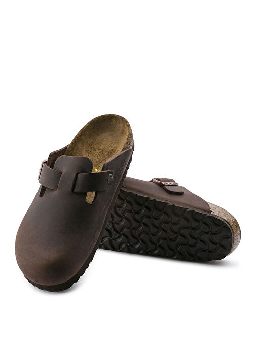 Birkenstock Koyu Kahverengi Erkek Deri Terlik BOSTON - Görsel 3
