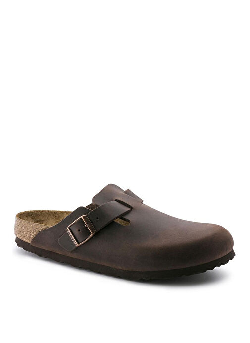 Birkenstock Koyu Kahverengi Erkek Deri Terlik BOSTON - Görsel 6