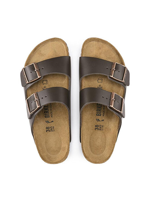 Birkenstock Koyu Kahverengi Erkek Deri Terlik ARIZONA - Görsel 4