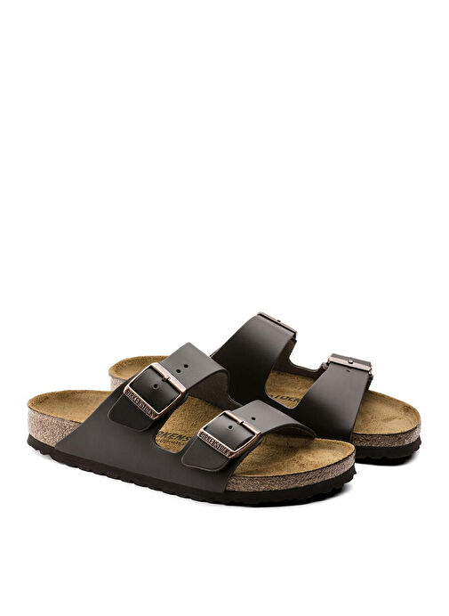 Birkenstock Koyu Kahverengi Erkek Deri Terlik ARIZONA - Görsel 5