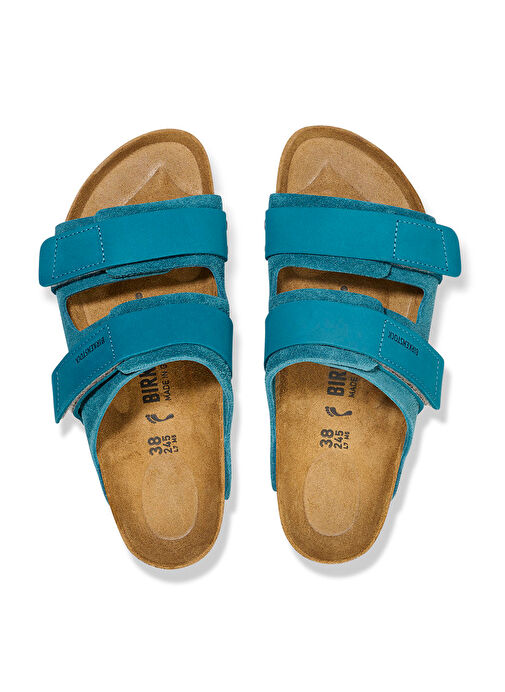 Birkenstock Turkuaz Erkek Süet Terlik UJI - Görsel 4