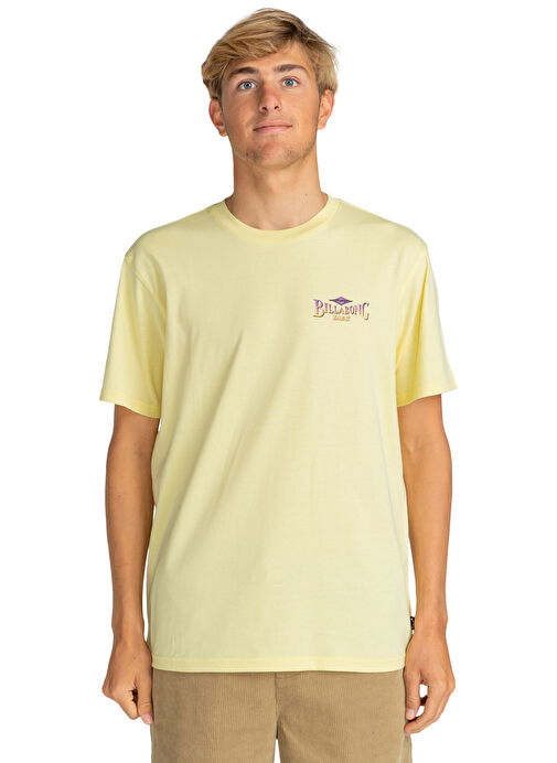 Billabong EBYZT00170_DREAMY PLACE TEES Açık Sarı Erkek Bisiklet Yaka Regular Fit Desenli T-Shirt