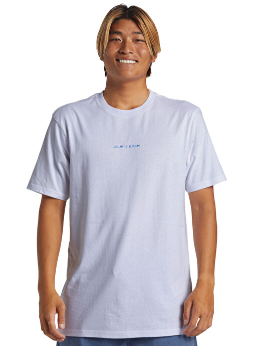 Quiksilver Beyaz Erkek O Yaka Standart Fit Baskılı T-Shirt AQYZT09539_SURF SAFARI MOE