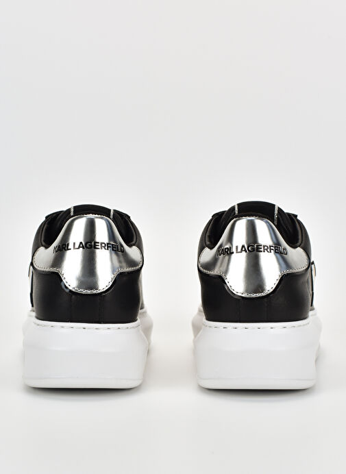 Karl Lagerfeld Siyah-Gümüş Kadın Deri Sneaker KL62530N 000 - Görsel 5