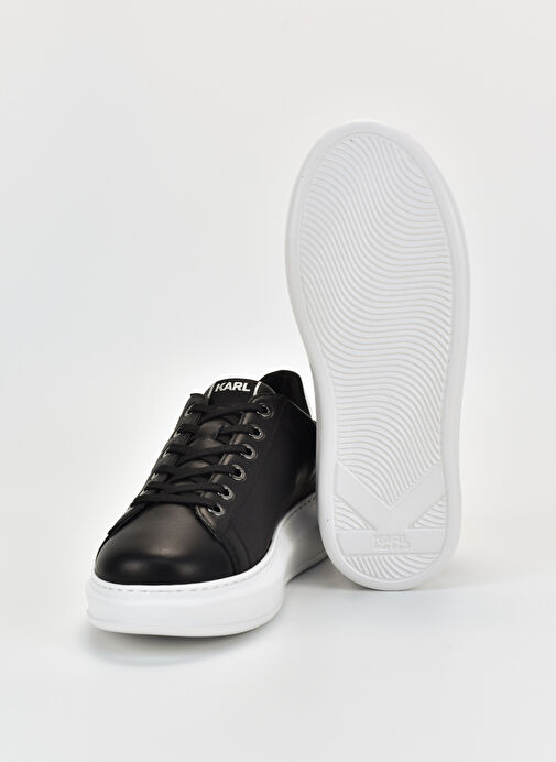 Karl Lagerfeld Siyah-Gümüş Kadın Deri Sneaker KL62530N 000 - Görsel 6