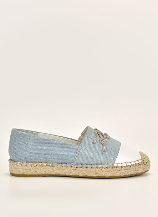 Karl Lagerfeld Mavi-Beyaz Kadın Espadril KL81110D DLB - Görsel 2