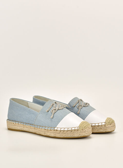 Karl Lagerfeld Mavi-Beyaz Kadın Espadril KL81110D DLB - Görsel 3
