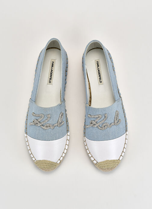 Karl Lagerfeld Mavi-Beyaz Kadın Espadril KL81110D DLB - Görsel 4