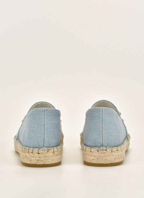 Karl Lagerfeld Mavi-Beyaz Kadın Espadril KL81110D DLB - Görsel 5