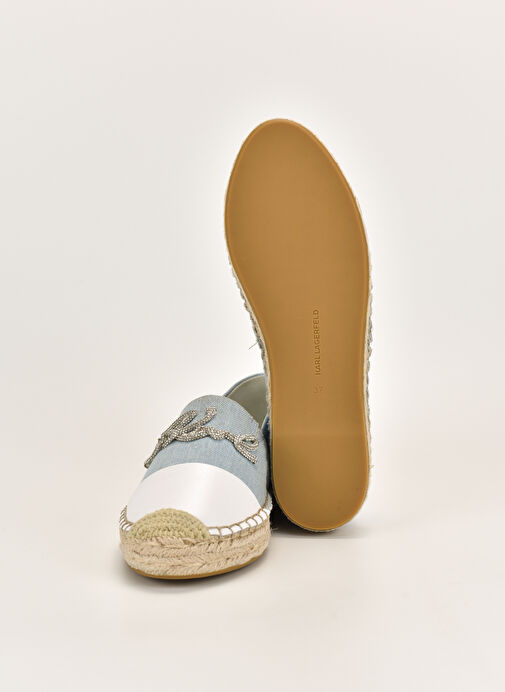 Karl Lagerfeld Mavi-Beyaz Kadın Espadril KL81110D DLB - Görsel 6
