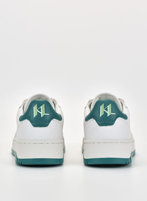 Karl Lagerfeld Beyaz-Yeşil Kadın deri Sneaker KL63024 01F - Görsel 5