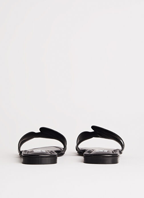 Karl Lagerfeld Siyah Kadın Deri Terlik KL85408 000 - Görsel 5