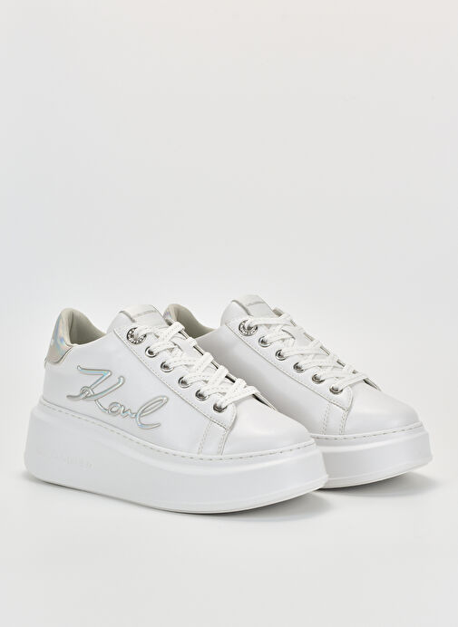 Karl Lagerfeld Beyaz Kadın Deri Sneaker KL63510A 01S - Görsel 3