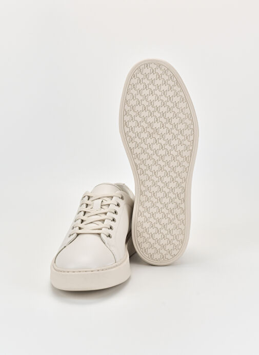 Karl Lagerfeld Beyaz Erkek Deri Sneaker FLINT Lace Lo Lthr - Görsel 6