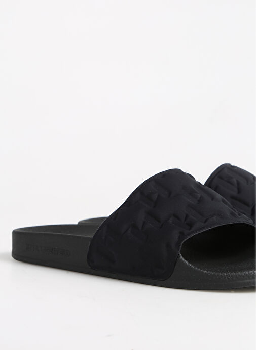 Karl Lagerfeld Siyah Erkek Terlik KONDO Monogram Padded - Görsel 3
