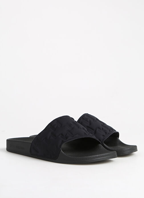 Karl Lagerfeld Siyah Erkek Terlik KONDO Monogram Padded - Görsel 5