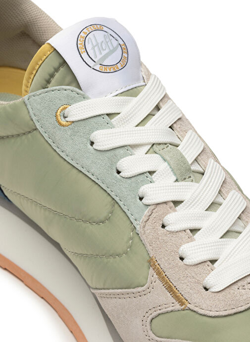 Hoff Haki-Sarı Erkek deri Sneaker MARATHON - Görsel 5