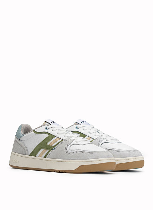 Hoff Beyaz-Gri Erkek Deri Sneaker CAIROLI - Görsel 3