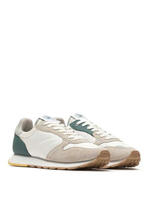 Hoff Beyaz-Yeşil Erkek deri Sneaker AGRINIO - Görsel 3