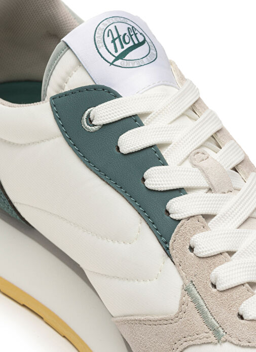Hoff Beyaz-Yeşil Erkek deri Sneaker AGRINIO - Görsel 5