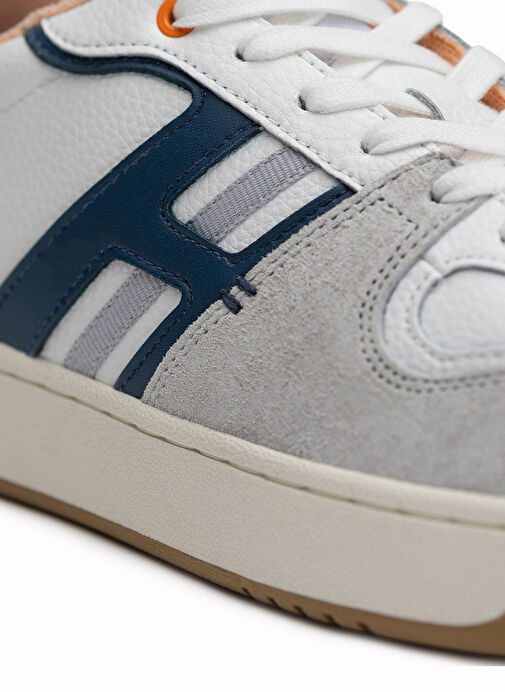 Hoff Beyaz-Çok Renkli Erkek Deri Sneaker METROPOLE - Görsel 5
