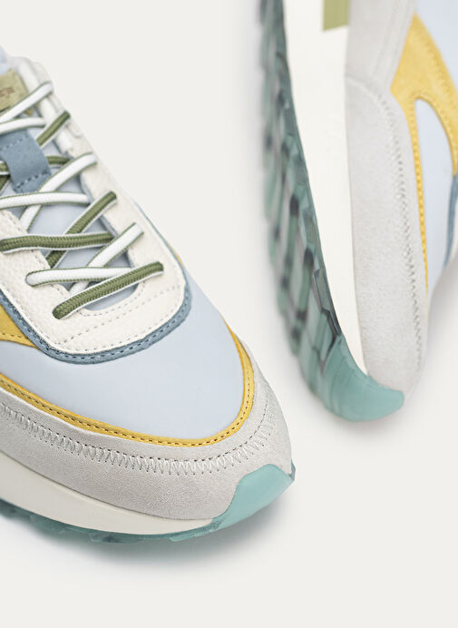 Hoff Açık Mavi-Sarı Erkek süet Sneaker YUKON - Görsel 6