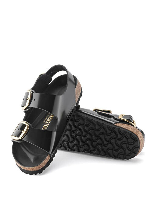 Birkenstock Siyah Kadın Deri Sandalet MILANO - Görsel 3