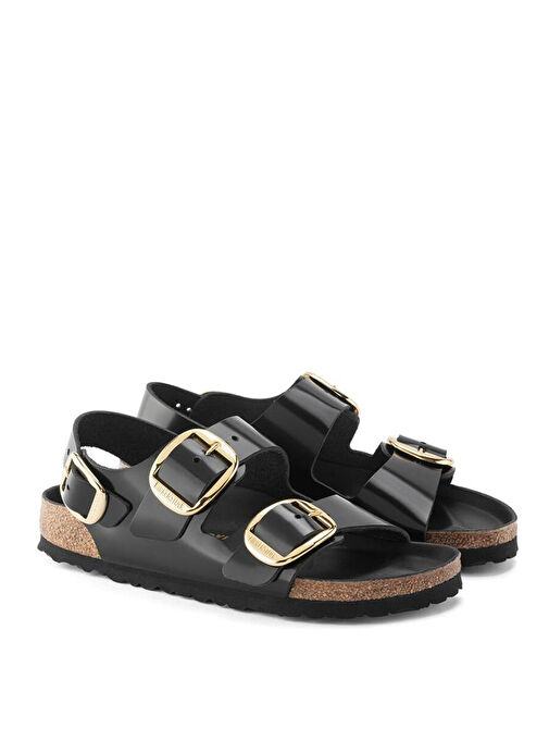 Birkenstock Siyah Kadın Deri Sandalet MILANO - Görsel 5