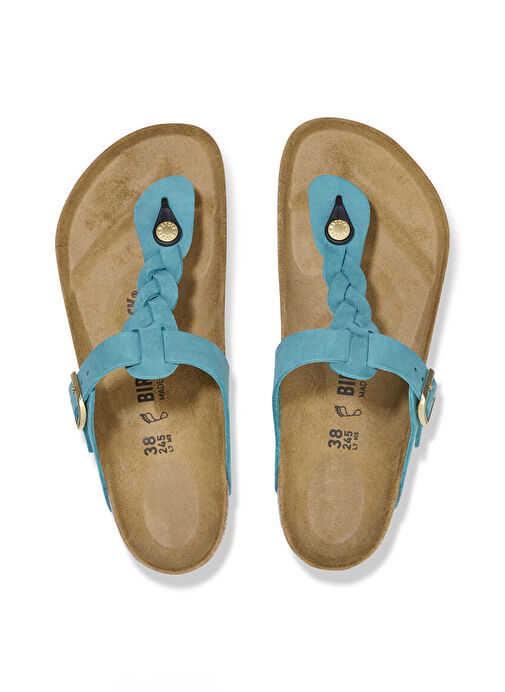 Birkenstock Turkuaz Kadın Deri Terlik GIZEH - Görsel 4