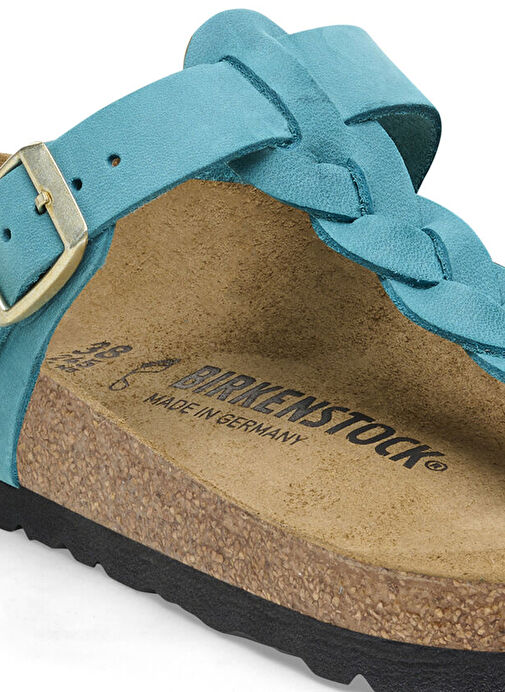 Birkenstock Turkuaz Kadın Deri Terlik GIZEH - Görsel 7
