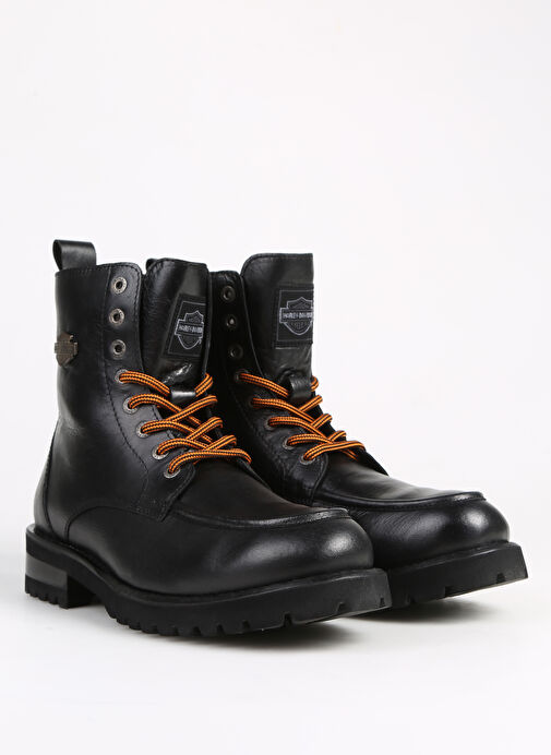 Harley Davidson Siyah Erkek Deri Bot KHALIFA - Görsel 3
