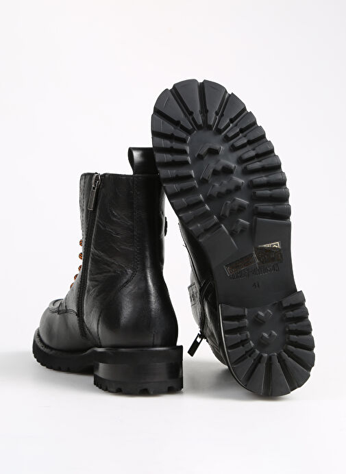 Harley Davidson Siyah Erkek Deri Bot KHALIFA - Görsel 5