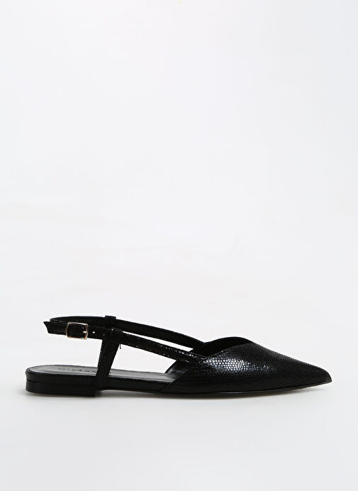 Divarese Siyah Kadın Deri Babet 3277-4SS - Görsel 2