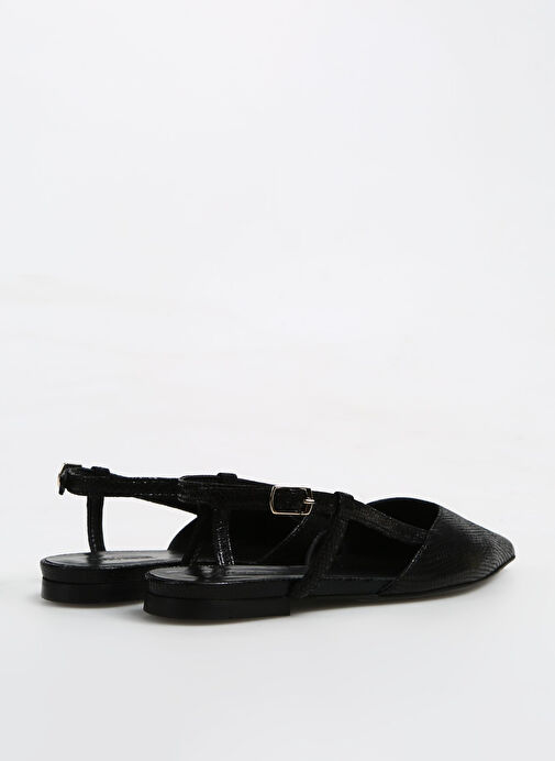 Divarese Siyah Kadın Deri Babet 3277-4SS - Görsel 4