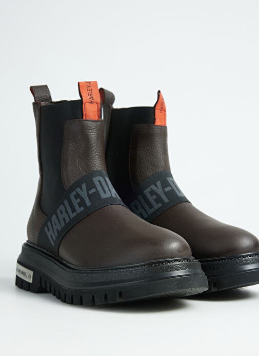 Harley Davidson Kahverengi Erkek Deri Bot POLPERRO - Görsel 6