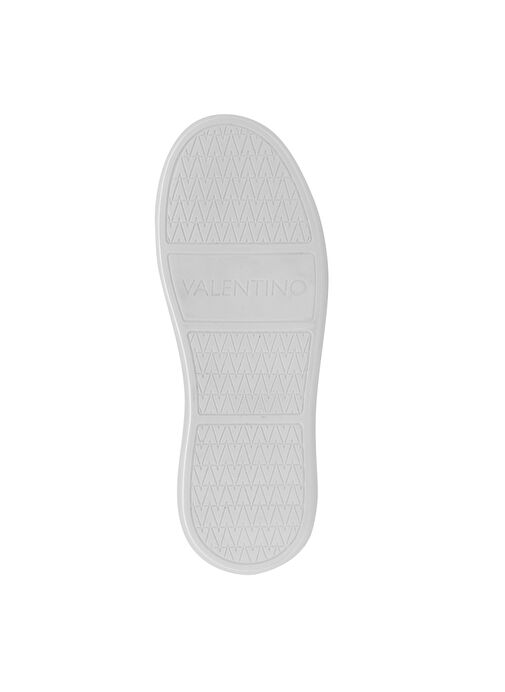 Valentino Beyaz - Siyah Erkek Deri Sneaker REY - Görsel 8
