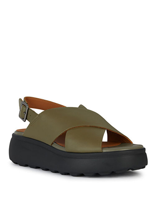 Geox Haki Kadın Deri Sandalet D SPHERICA EC4.1 S A - Görsel 3