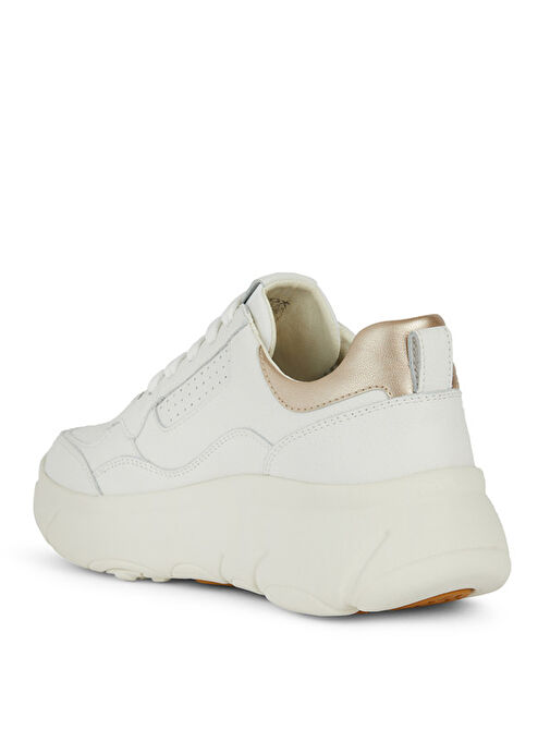 Geox Beyaz-Altın Kadın Deri Sneaker D NEBULA 2.0 X B - Görsel 4