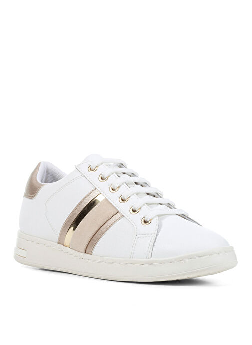Geox Beyaz-Altın Kadın deri Sneaker D JAYSEN E - Görsel 3