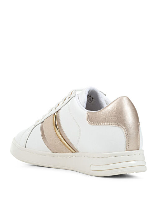 Geox Beyaz-Altın Kadın deri Sneaker D JAYSEN E - Görsel 4