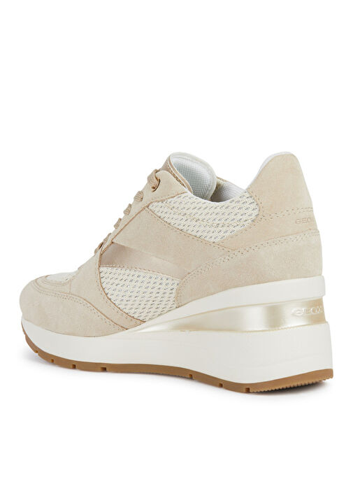 Geox Bej Kadın deri Sneaker D ZOSMA A - Görsel 4