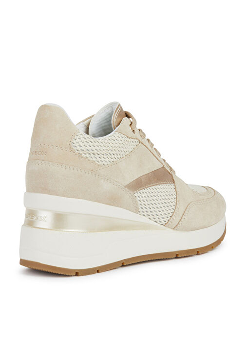 Geox Bej Kadın deri Sneaker D ZOSMA A - Görsel 5