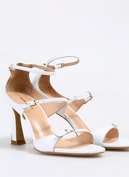 George Hogg Beyaz Kadın Deri Sandalet J18533001-4SS - Görsel 6