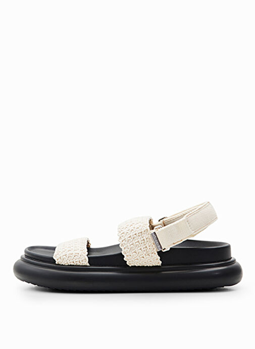Desigual Krem-Siyah Kadın Sandalet 24SSSO012000 - Görsel 2