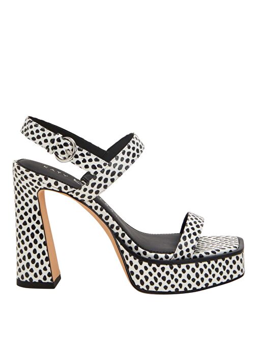 Katy Perry Siyah-Beyaz Kadın Topuklu Ayakkabı KP3108 - Görsel 2