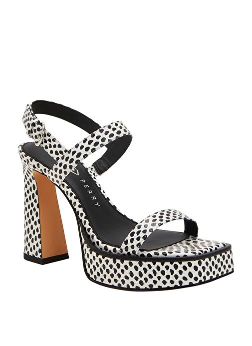 Katy Perry Siyah-Beyaz Kadın Topuklu Ayakkabı KP3108 - Görsel 3