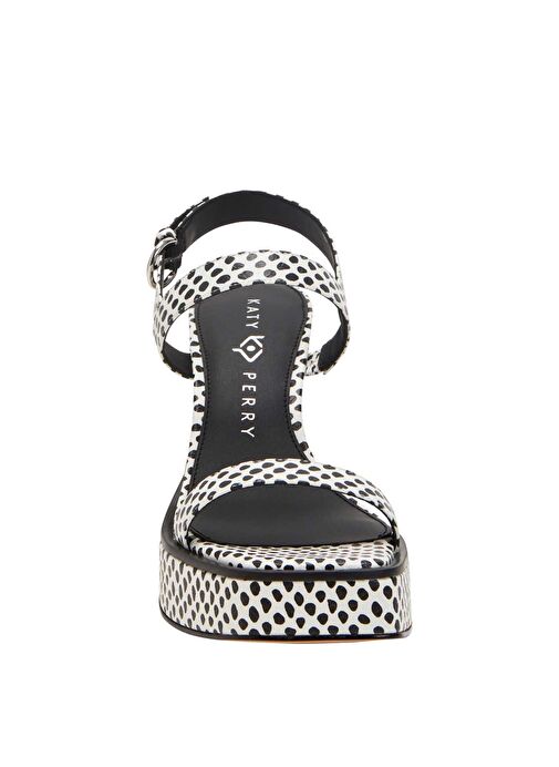 Katy Perry Siyah-Beyaz Kadın Topuklu Ayakkabı KP3108 - Görsel 4