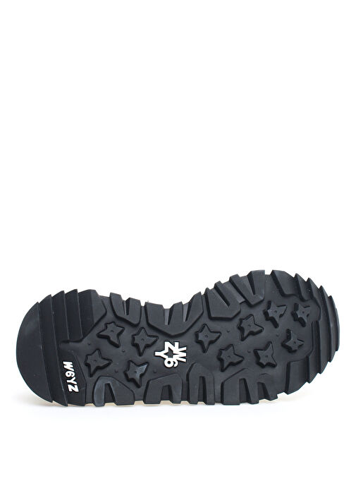 W6Yz Beyaz-Siyah Erkek süet Sneaker K3 - Görsel 7